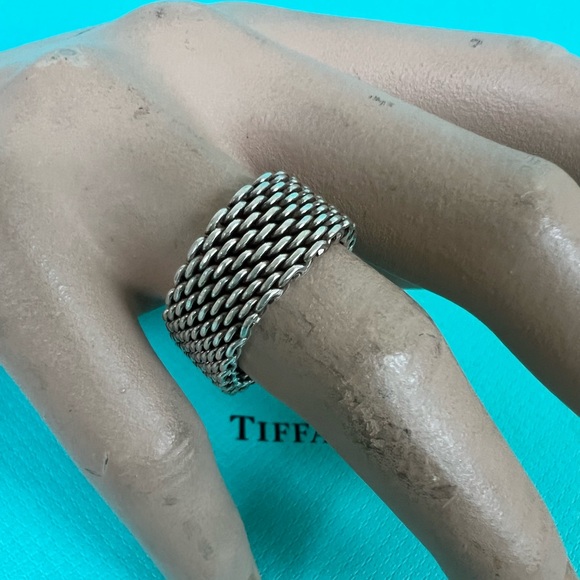 Tiffany & Co. Other - 🔴Authentic TIFFANY & CO Vintage Sterling Silver Mesh Ring / Band 🔴